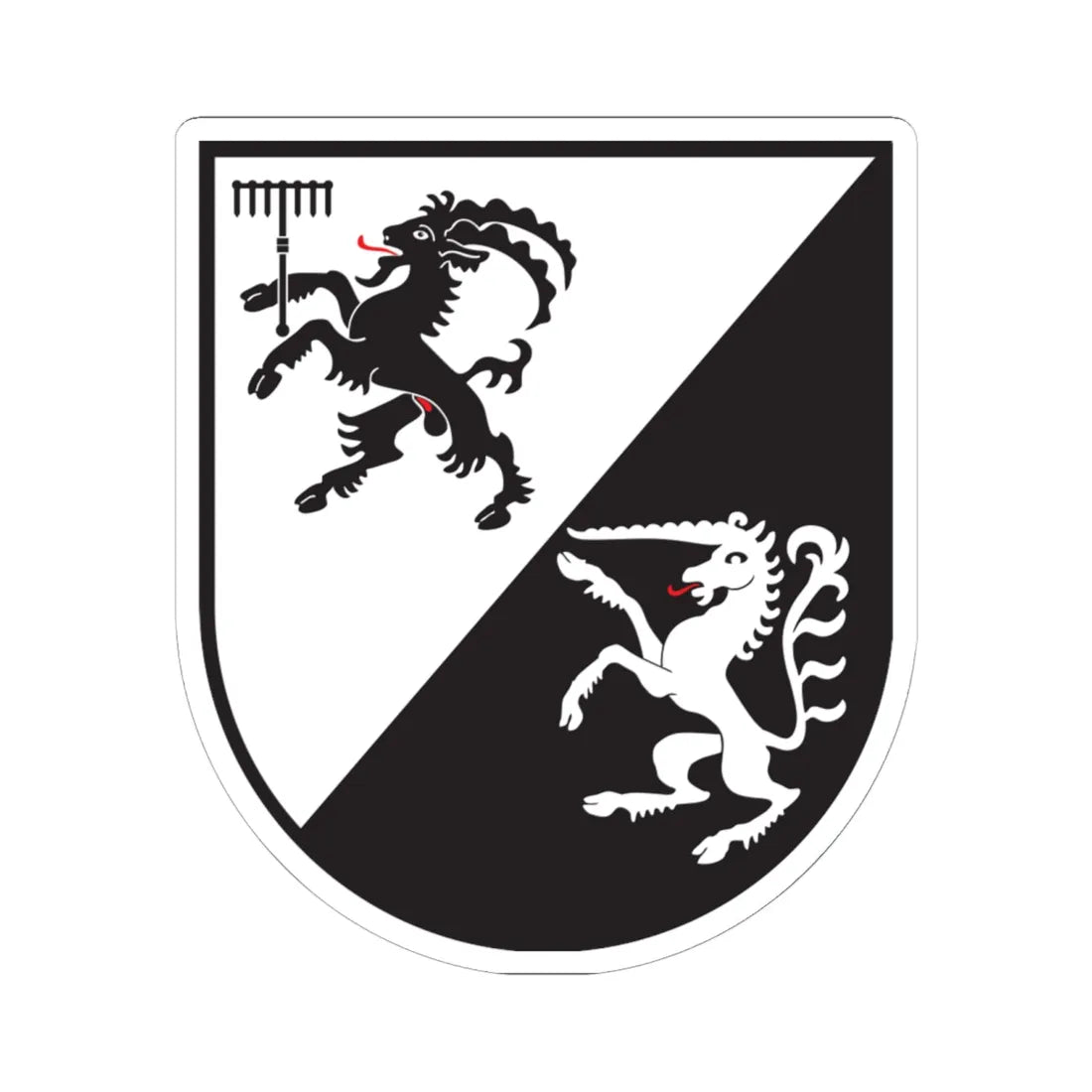 CHE Valsot COA (Switzerland) (Coat of Arms) STICKER Vinyl Kiss-Cut Decal 6 Inch White - The Sticker Space