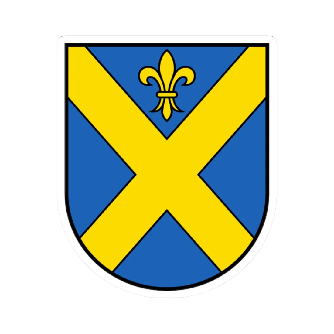 CHE Vendlincourt COA (Switzerland) (Coat of Arms) STICKER Vinyl Kiss-Cut Decal 2 Inch White - The Sticker Space