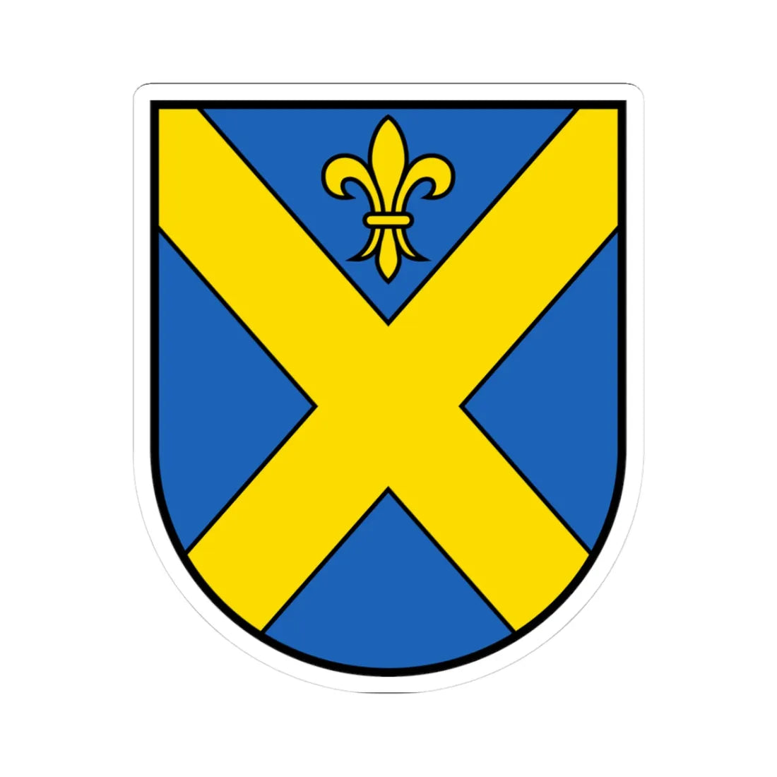 CHE Vendlincourt COA (Switzerland) (Coat of Arms) STICKER Vinyl Kiss-Cut Decal 3 Inch White - The Sticker Space