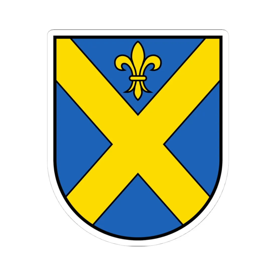 CHE Vendlincourt COA (Switzerland) (Coat of Arms) STICKER Vinyl Kiss-Cut Decal 4 Inch White - The Sticker Space