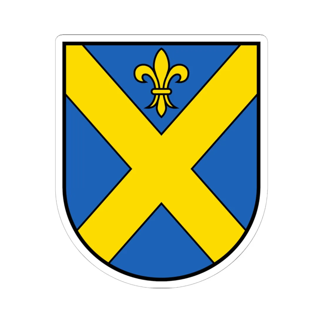CHE Vendlincourt COA (Switzerland) (Coat of Arms) STICKER Vinyl Kiss-Cut Decal 6 Inch White - The Sticker Space