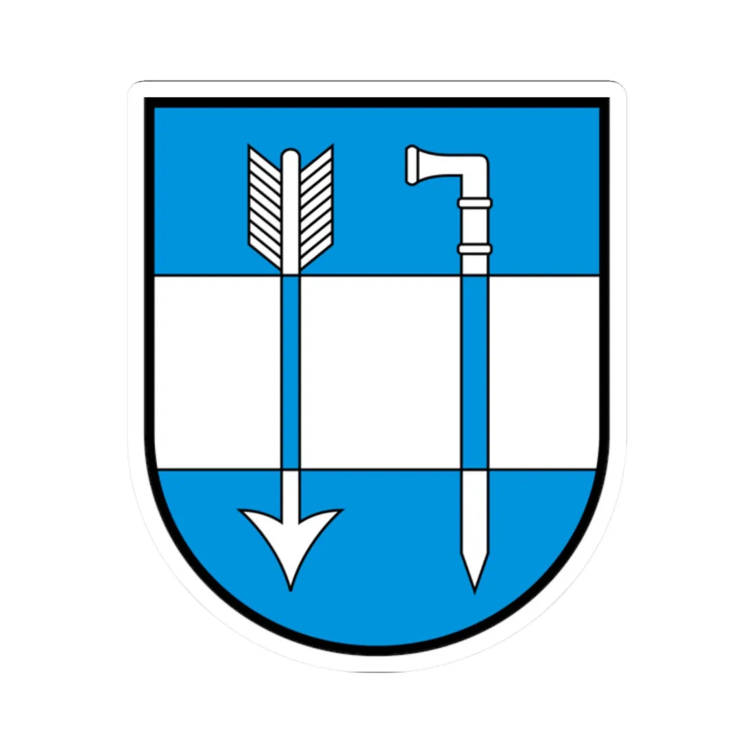 CHE Vernate COA (Switzerland) (Coat of Arms) STICKER Vinyl Kiss-Cut Decal 2 Inch White - The Sticker Space