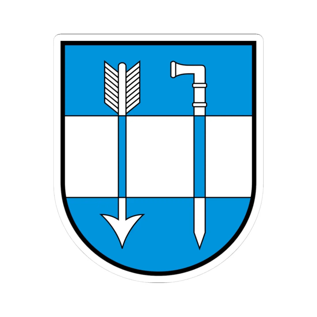 CHE Vernate COA (Switzerland) (Coat of Arms) STICKER Vinyl Kiss-Cut Decal 3 Inch White - The Sticker Space