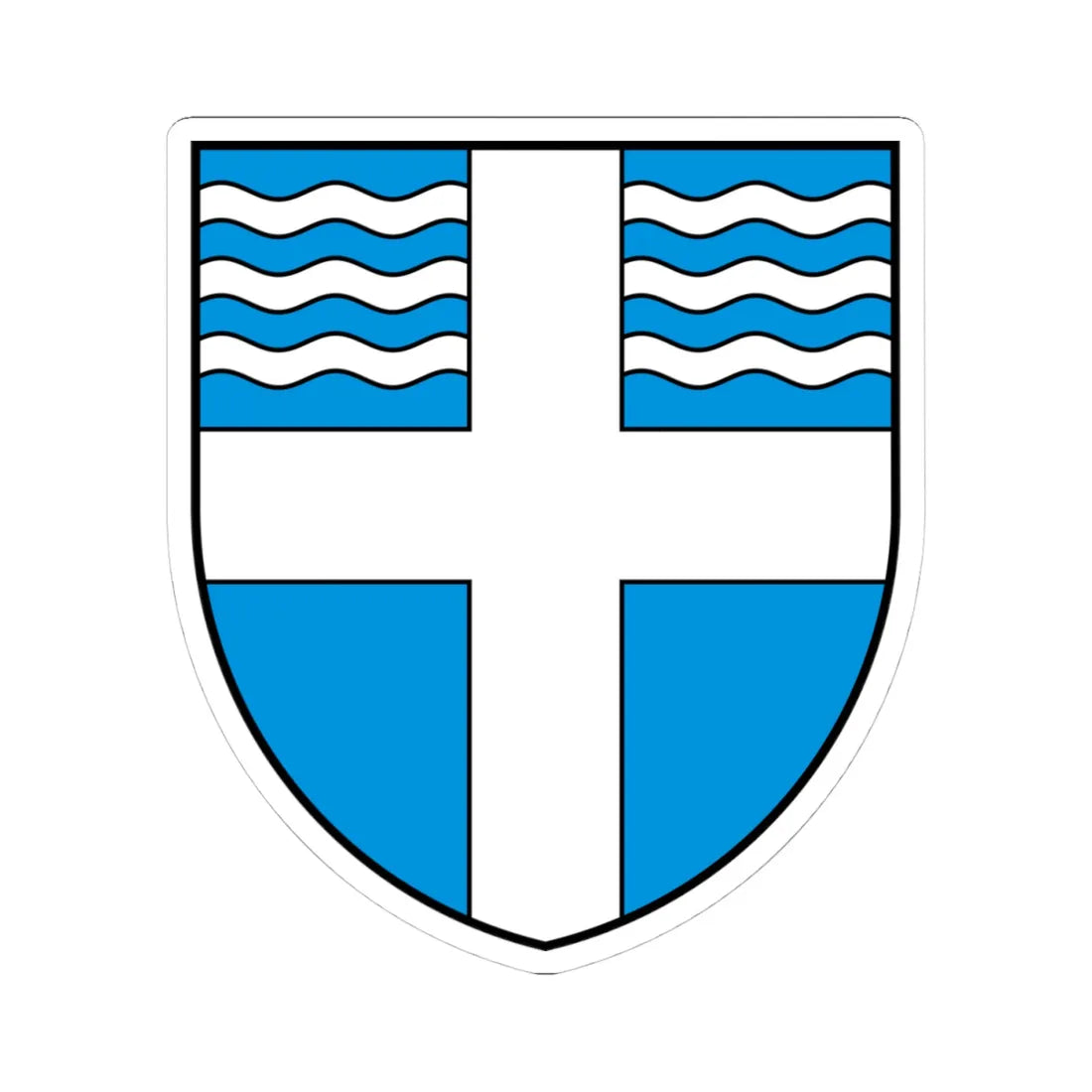 CHE Versoix COA (Switzerland) (Coat of Arms) STICKER Vinyl Kiss-Cut Decal 4 Inch White - The Sticker Space