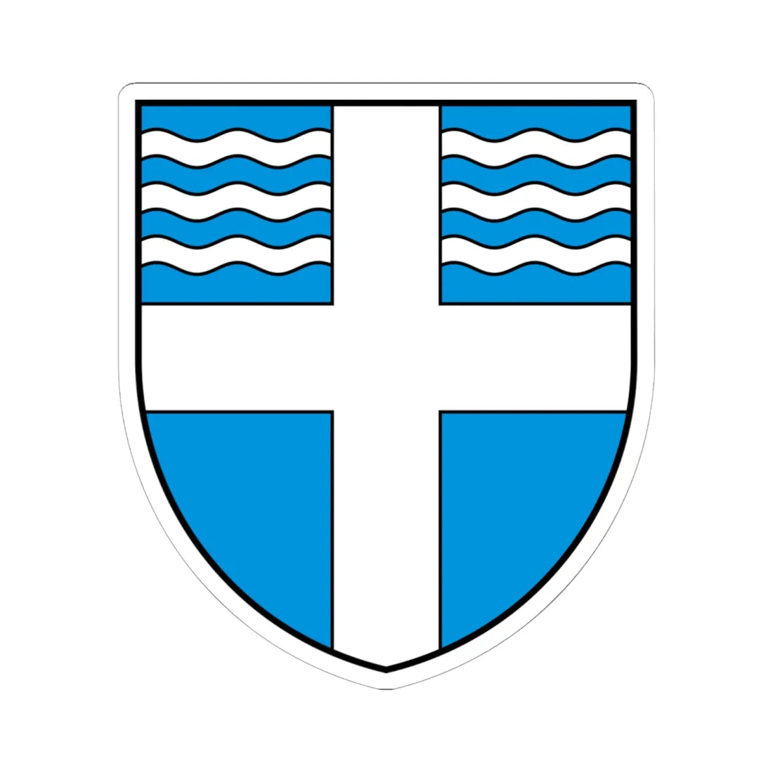 CHE Versoix COA (Switzerland) (Coat of Arms) STICKER Vinyl Kiss-Cut Decal 6 Inch White - The Sticker Space