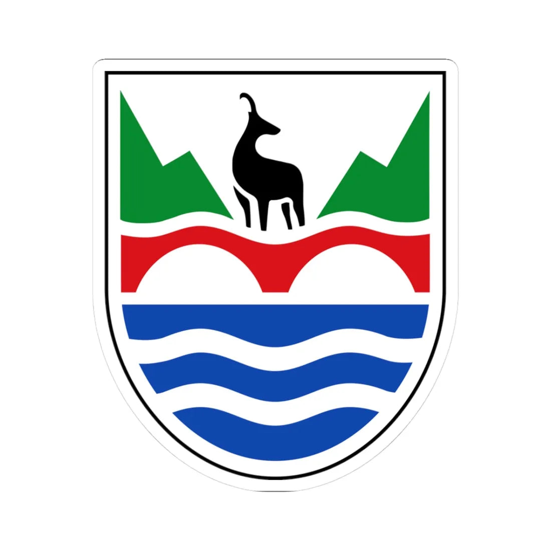 CHE Verzasca COA (Switzerland) (Coat of Arms) STICKER Vinyl Kiss-Cut Decal 3 Inch White - The Sticker Space