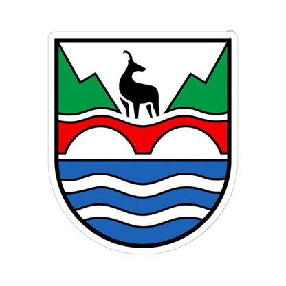 CHE Verzasca TI COA (Switzerland) (Coat of Arms) STICKER Vinyl Kiss-Cut Decal 6 Inch White - The Sticker Space