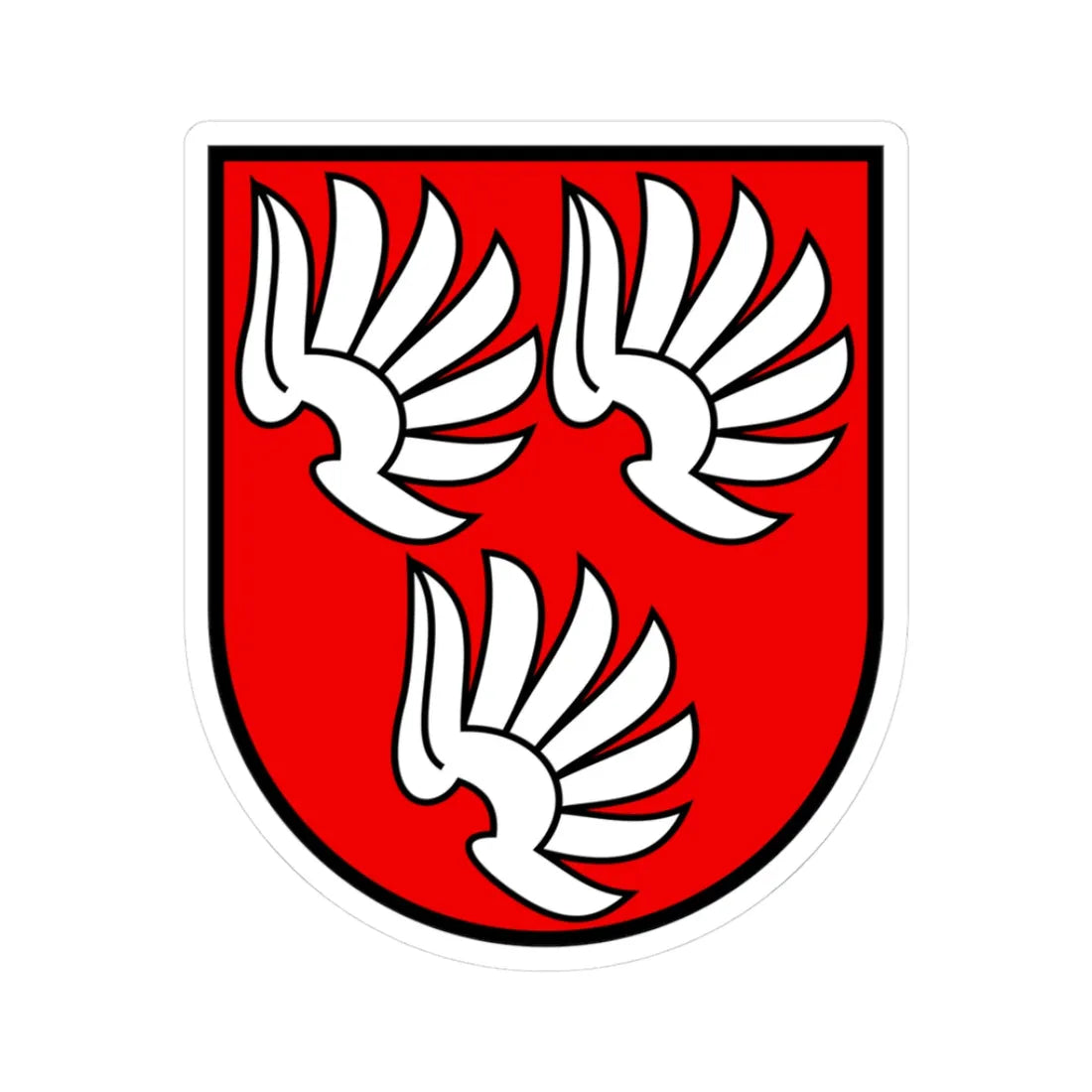CHE von Wattenwyl COA (Switzerland) (Coat of Arms) STICKER Vinyl Kiss-Cut Decal 3 Inch White - The Sticker Space