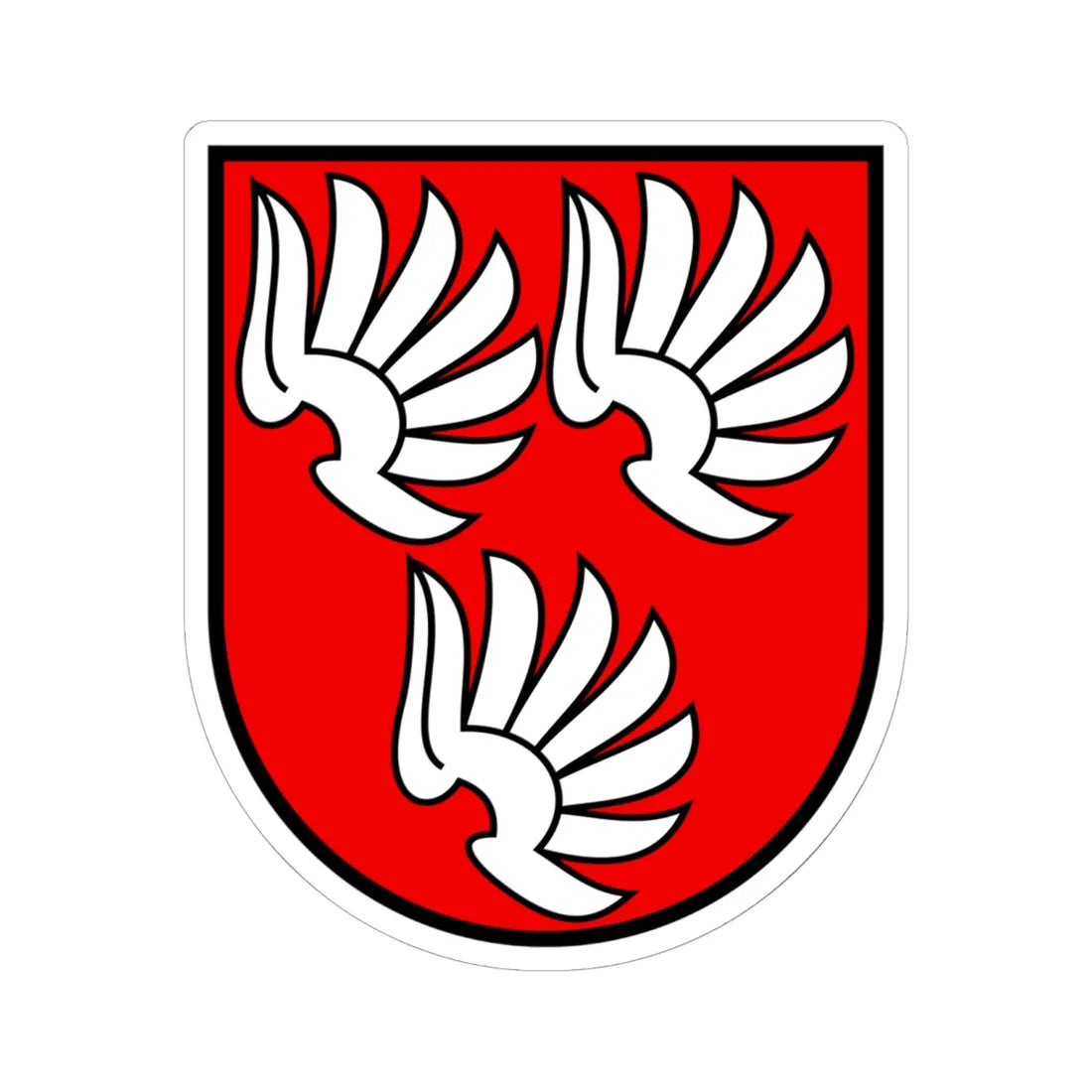 CHE von Wattenwyl COA (Switzerland) (Coat of Arms) STICKER Vinyl Kiss-Cut Decal 6 Inch White - The Sticker Space