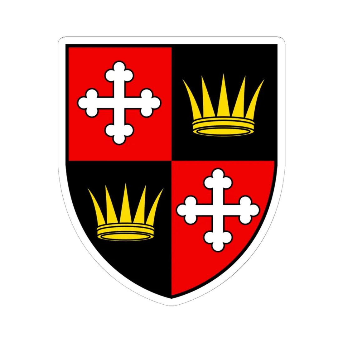 CHE Vérossaz COA (Switzerland) (Coat of Arms) STICKER Vinyl Kiss-Cut Decal 6 Inch White - The Sticker Space