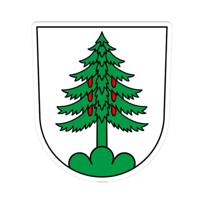 CHE Walchwil COA (Switzerland) (Coat of Arms) STICKER Vinyl Kiss-Cut Decal 3 Inch White - The Sticker Space