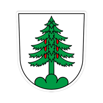 CHE Walchwil COA (Switzerland) (Coat of Arms) STICKER Vinyl Kiss-Cut Decal 6 Inch White - The Sticker Space