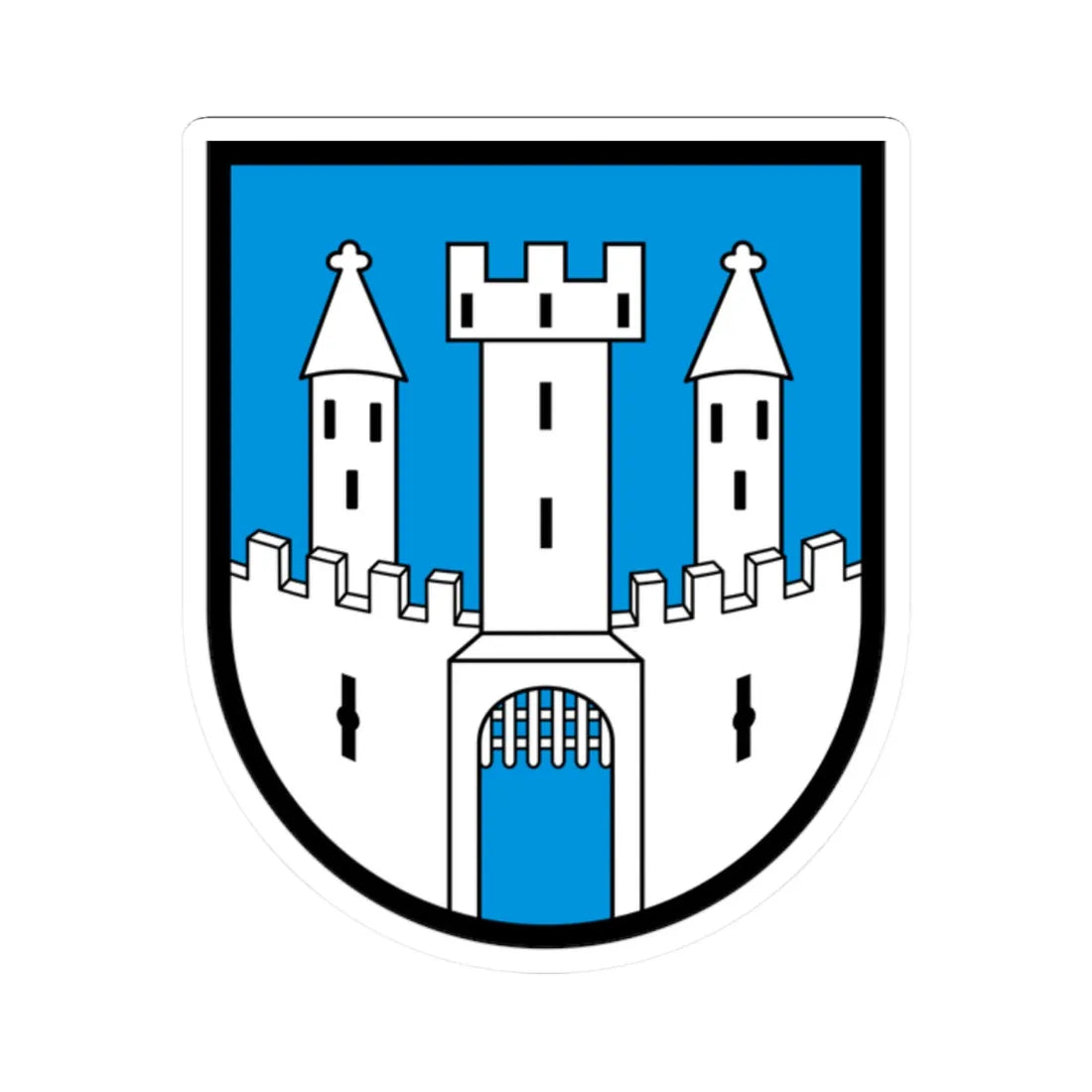 CHE Walenstadt COA (Switzerland) (Coat of Arms) STICKER Vinyl Kiss-Cut Decal 2 Inch White - The Sticker Space