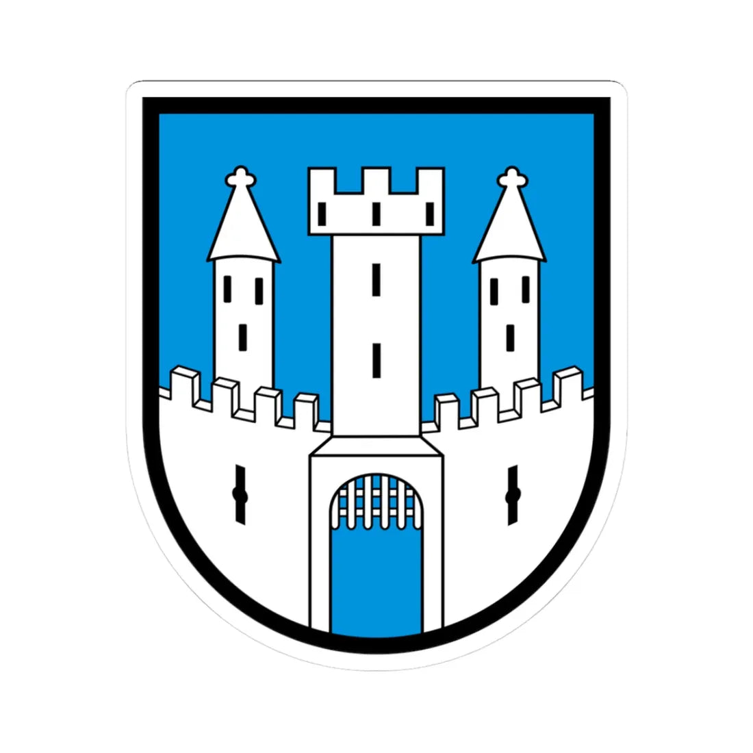 CHE Walenstadt COA (Switzerland) (Coat of Arms) STICKER Vinyl Kiss-Cut Decal 3 Inch White - The Sticker Space