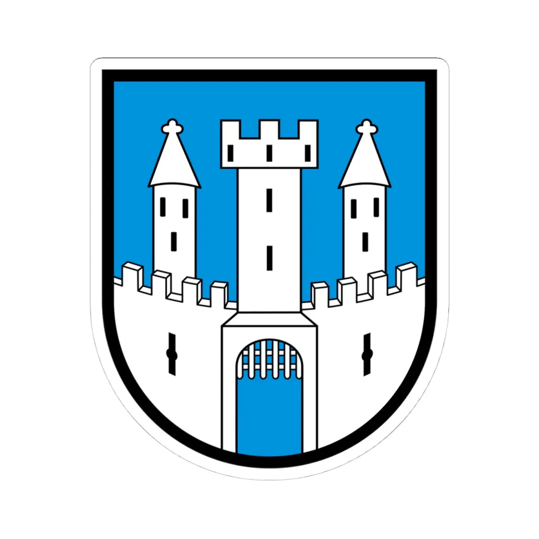 CHE Walenstadt COA (Switzerland) (Coat of Arms) STICKER Vinyl Kiss-Cut Decal 4 Inch White - The Sticker Space