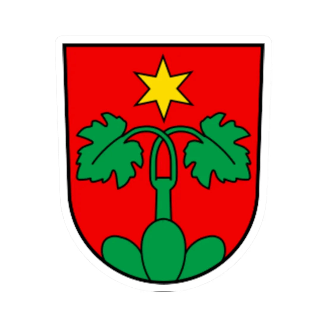 CHE Wartau COA (Switzerland) (Coat of Arms) STICKER Vinyl Kiss-Cut Decal 2 Inch White - The Sticker Space