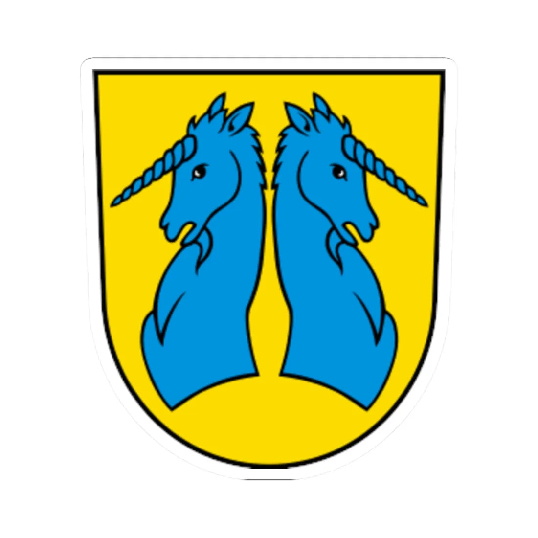 CHE Wattwil COA (Switzerland) (Coat of Arms) STICKER Vinyl Kiss-Cut Decal 2 Inch White - The Sticker Space