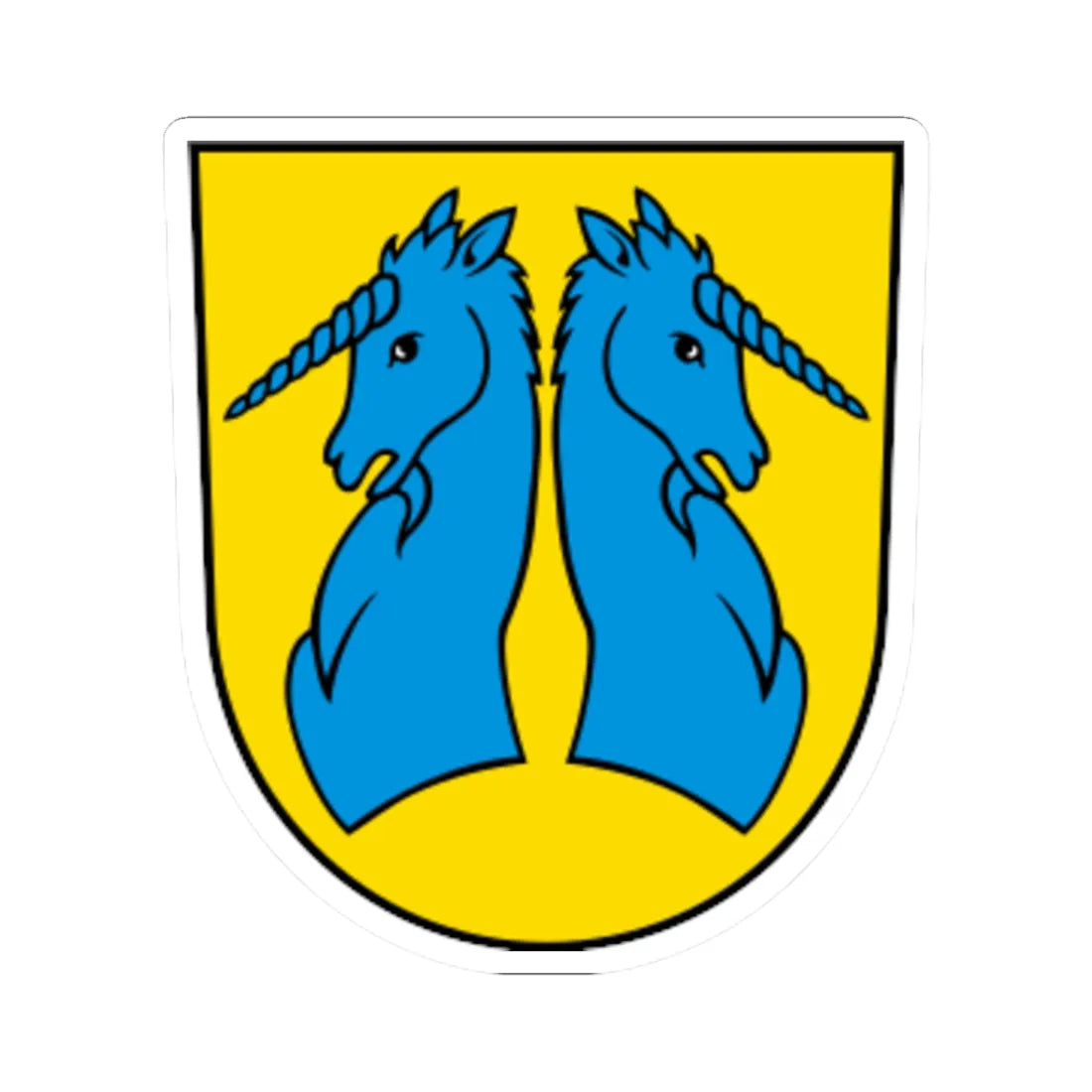 CHE Wattwil COA (Switzerland) (Coat of Arms) STICKER Vinyl Kiss-Cut Decal 3 Inch White - The Sticker Space
