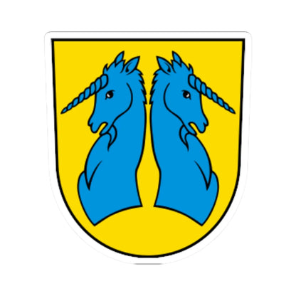 CHE Wattwil COA (Switzerland) (Coat of Arms) STICKER Vinyl Kiss-Cut Decal 3 Inch White - The Sticker Space