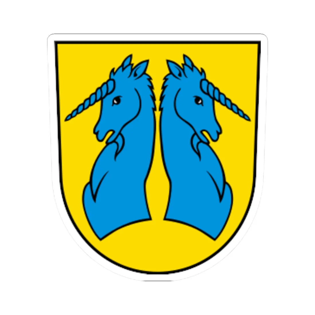 CHE Wattwil COA (Switzerland) (Coat of Arms) STICKER Vinyl Kiss-Cut Decal 4 Inch White - The Sticker Space