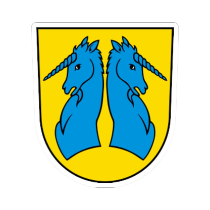 CHE Wattwil COA (Switzerland) (Coat of Arms) STICKER Vinyl Kiss-Cut Decal 4 Inch White - The Sticker Space