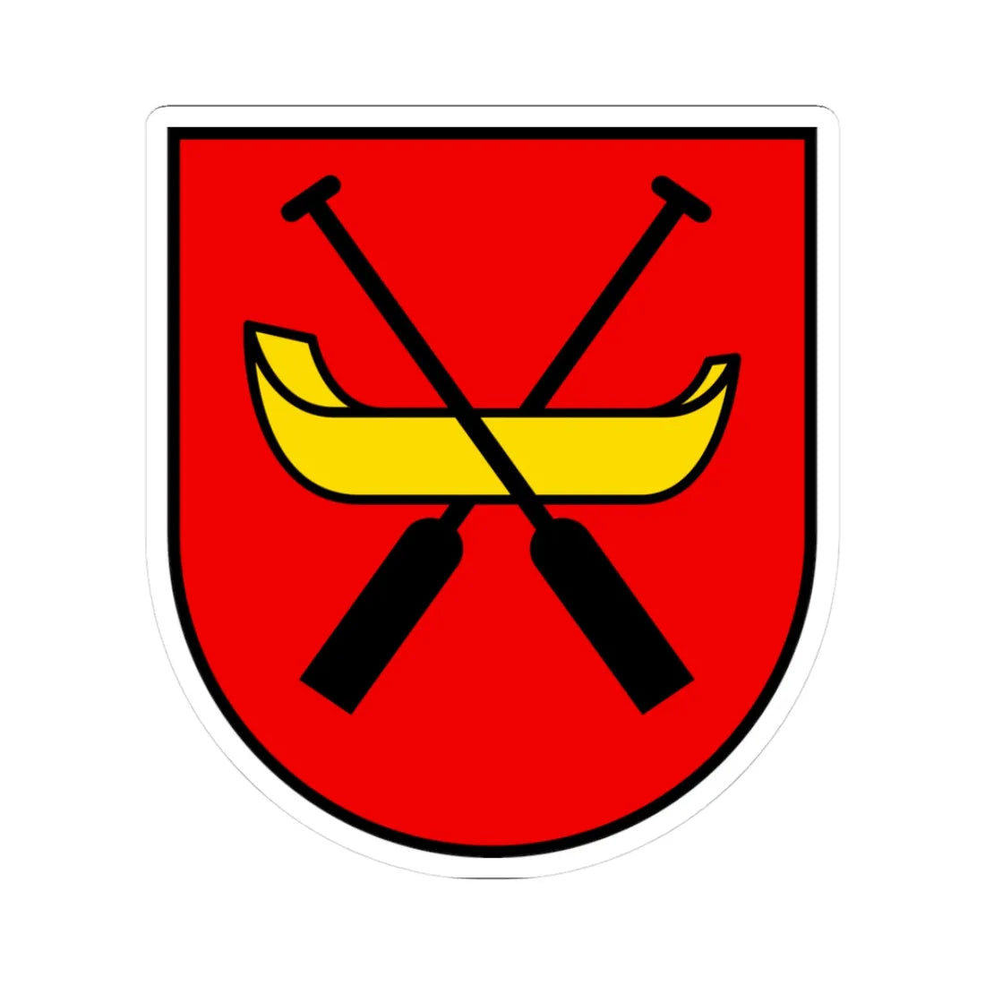CHE Wauwil COA (Switzerland) (Coat of Arms) STICKER Vinyl Kiss-Cut Decal 3 Inch White - The Sticker Space