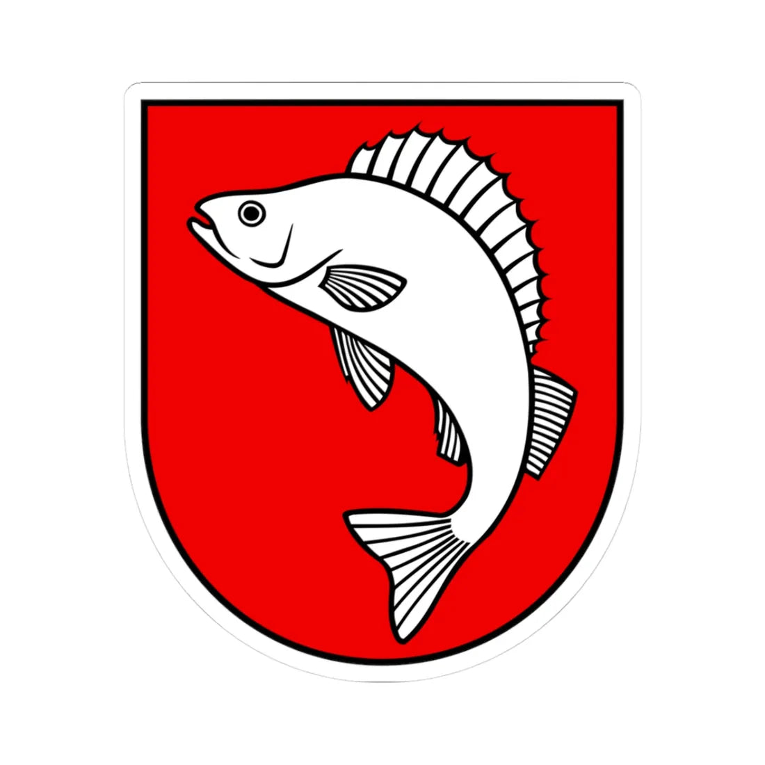 CHE Weggis COA (Switzerland) (Coat of Arms) STICKER Vinyl Kiss-Cut Decal 3 Inch White - The Sticker Space