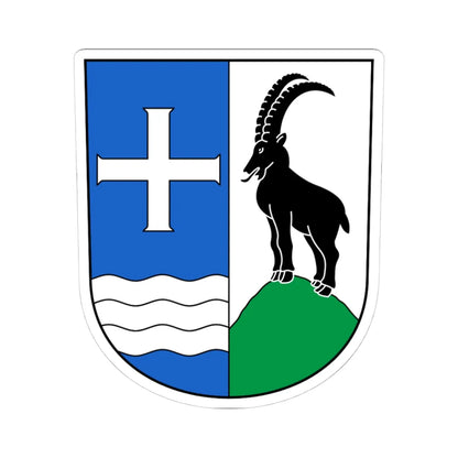 CHE Wildhaus-Alt St. Johann COA (Switzerland) (Coat of Arms) STICKER Vinyl Kiss-Cut Decal 4 Inch White - The Sticker Space