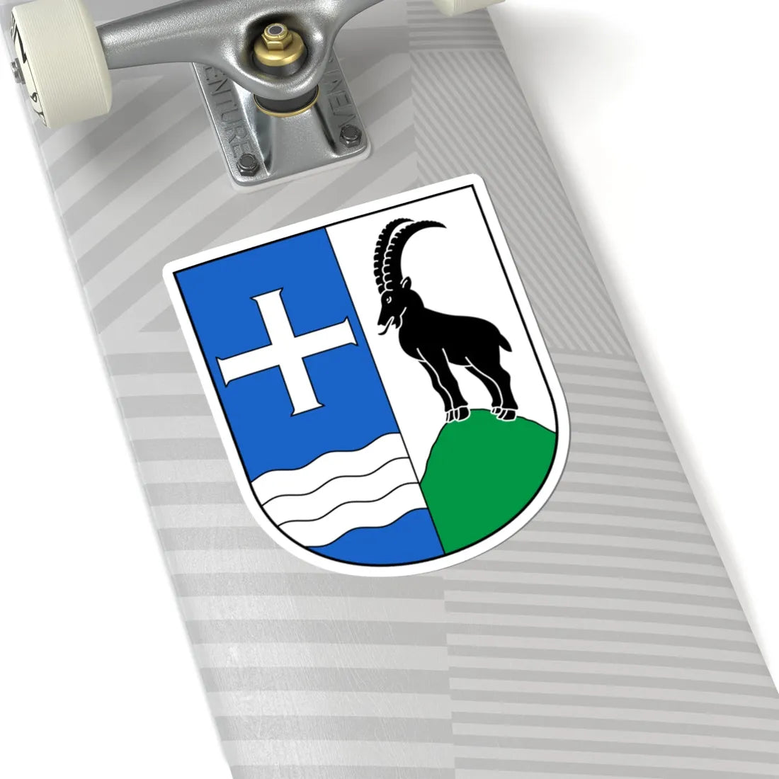 CHE Wildhaus-Alt St. Johann COA (Switzerland) (Coat of Arms) STICKER Vinyl Kiss-Cut Decal - The Sticker Space