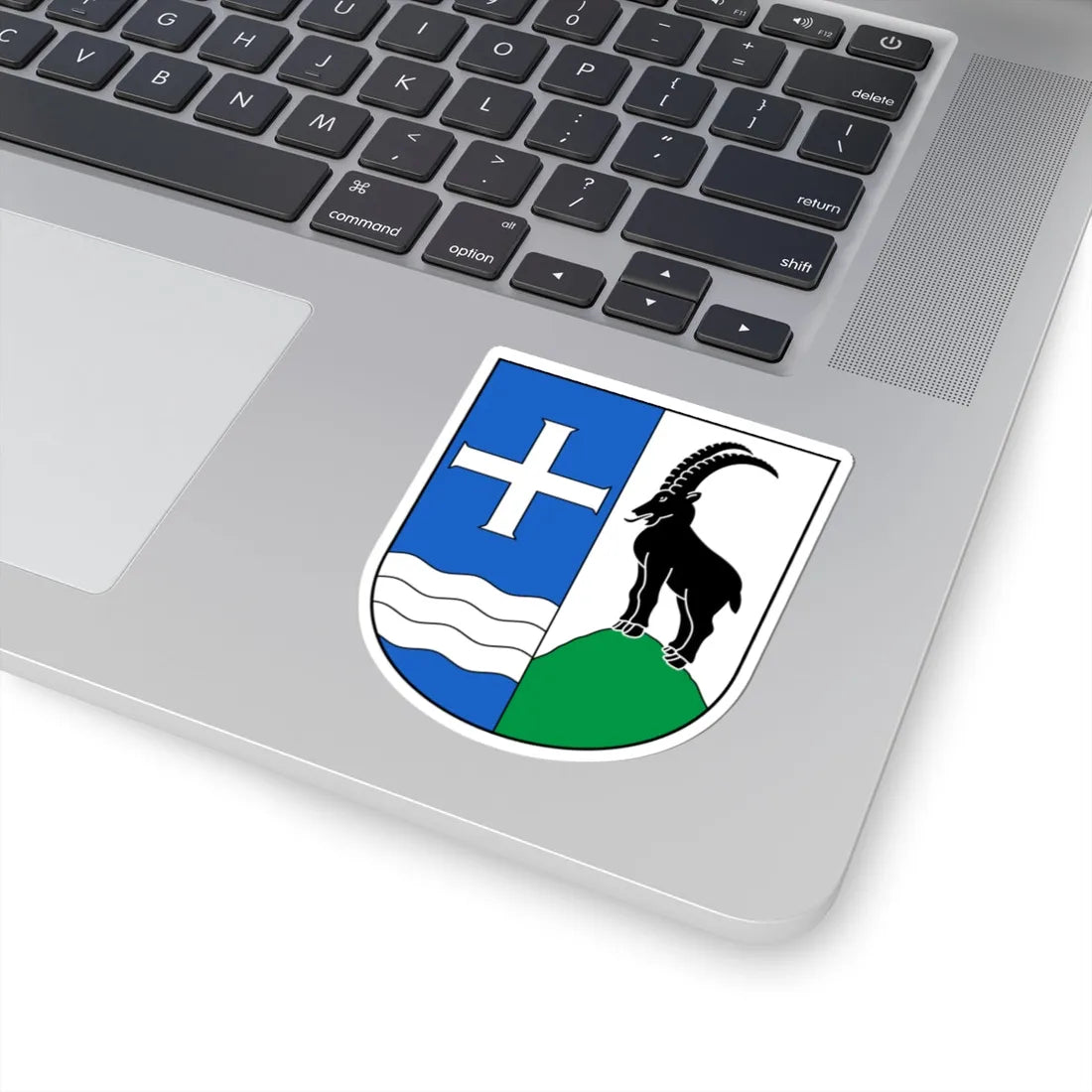 CHE Wildhaus-Alt St. Johann COA (Switzerland) (Coat of Arms) STICKER Vinyl Kiss-Cut Decal - The Sticker Space