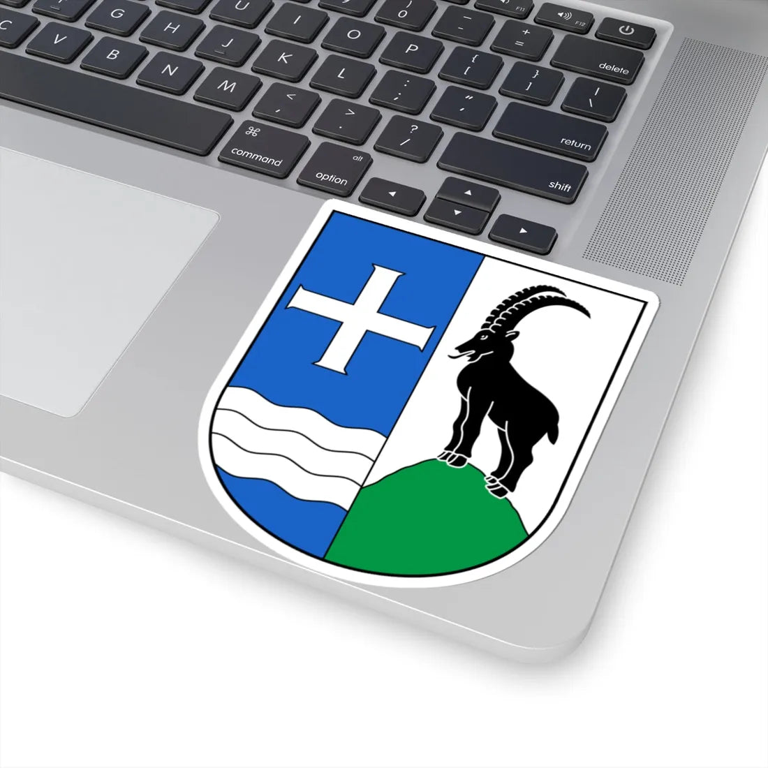 CHE Wildhaus-Alt St. Johann COA (Switzerland) (Coat of Arms) STICKER Vinyl Kiss-Cut Decal - The Sticker Space