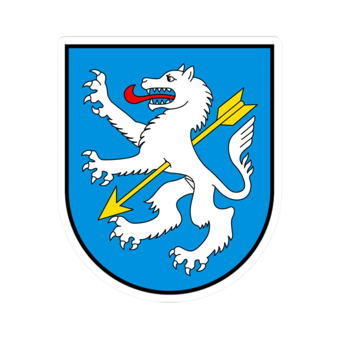 CHE Wolfenschiessen COA (Switzerland) (Coat of Arms) STICKER Vinyl Kiss-Cut Decal 2 Inch White - The Sticker Space