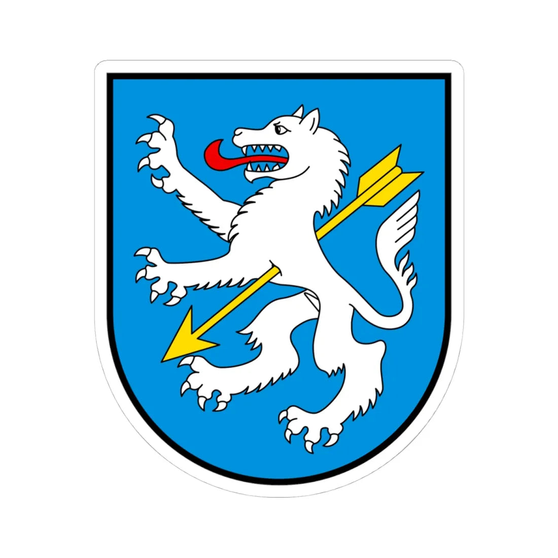 CHE Wolfenschiessen COA (Switzerland) (Coat of Arms) STICKER Vinyl Kiss-Cut Decal 4 Inch White - The Sticker Space