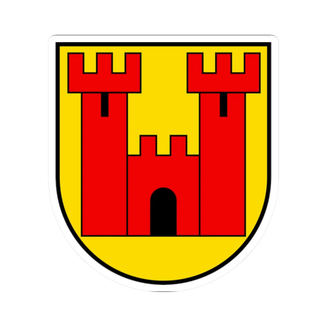 CHE Wolhusen COA 02 (Switzerland) (Coat of Arms) STICKER Vinyl Kiss-Cut Decal 2 Inch White - The Sticker Space