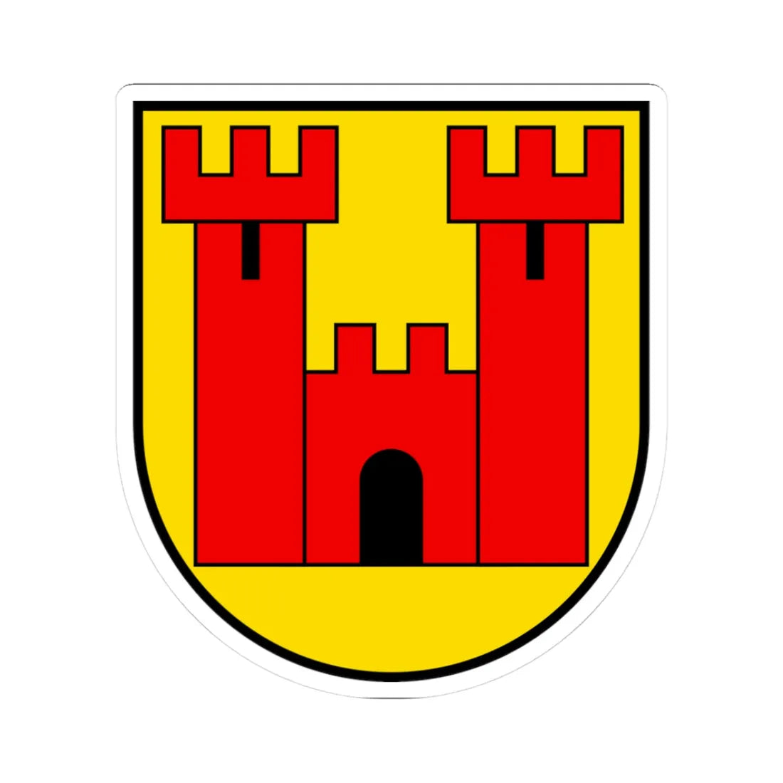 CHE Wolhusen COA 02 (Switzerland) (Coat of Arms) STICKER Vinyl Kiss-Cut Decal 3 Inch White - The Sticker Space