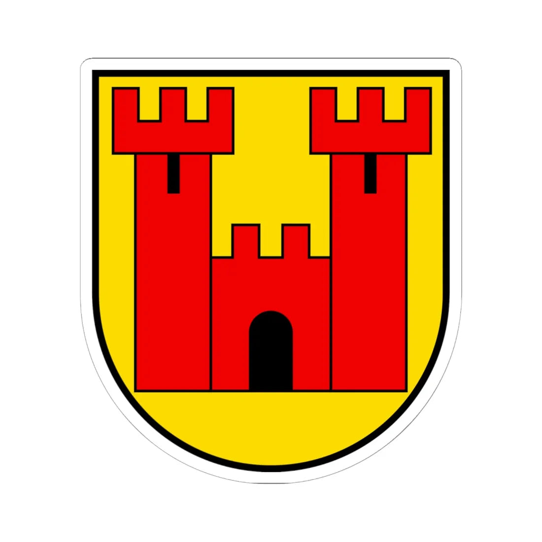 CHE Wolhusen COA 02 (Switzerland) (Coat of Arms) STICKER Vinyl Kiss-Cut Decal 6 Inch White - The Sticker Space