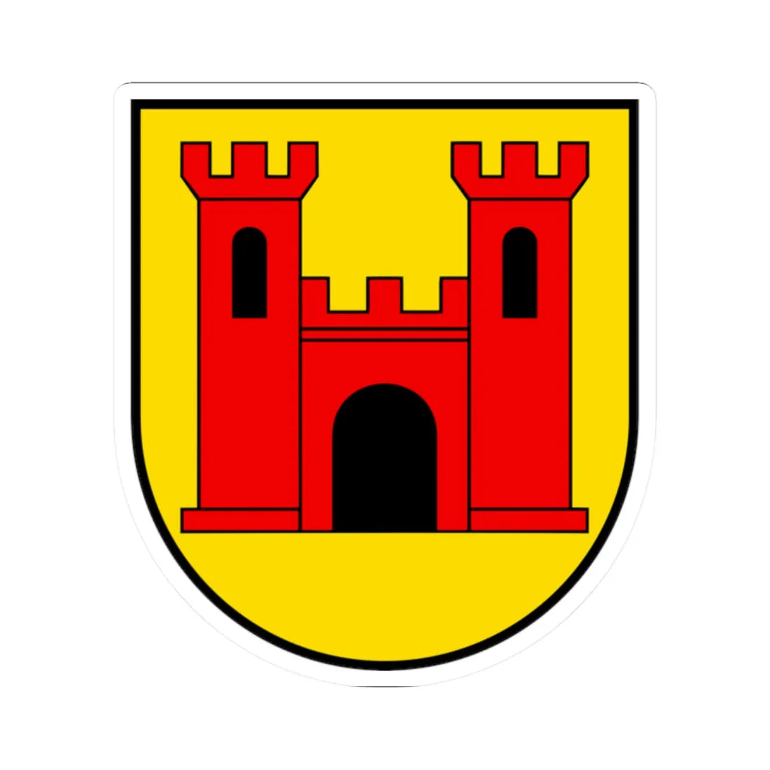 CHE Wolhusen COA 03 (Switzerland) (Coat of Arms) STICKER Vinyl Kiss-Cut Decal 2 Inch White - The Sticker Space