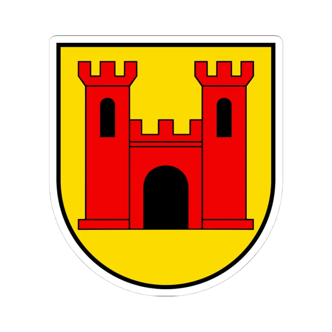 CHE Wolhusen COA 03 (Switzerland) (Coat of Arms) STICKER Vinyl Kiss-Cut Decal 4 Inch White - The Sticker Space