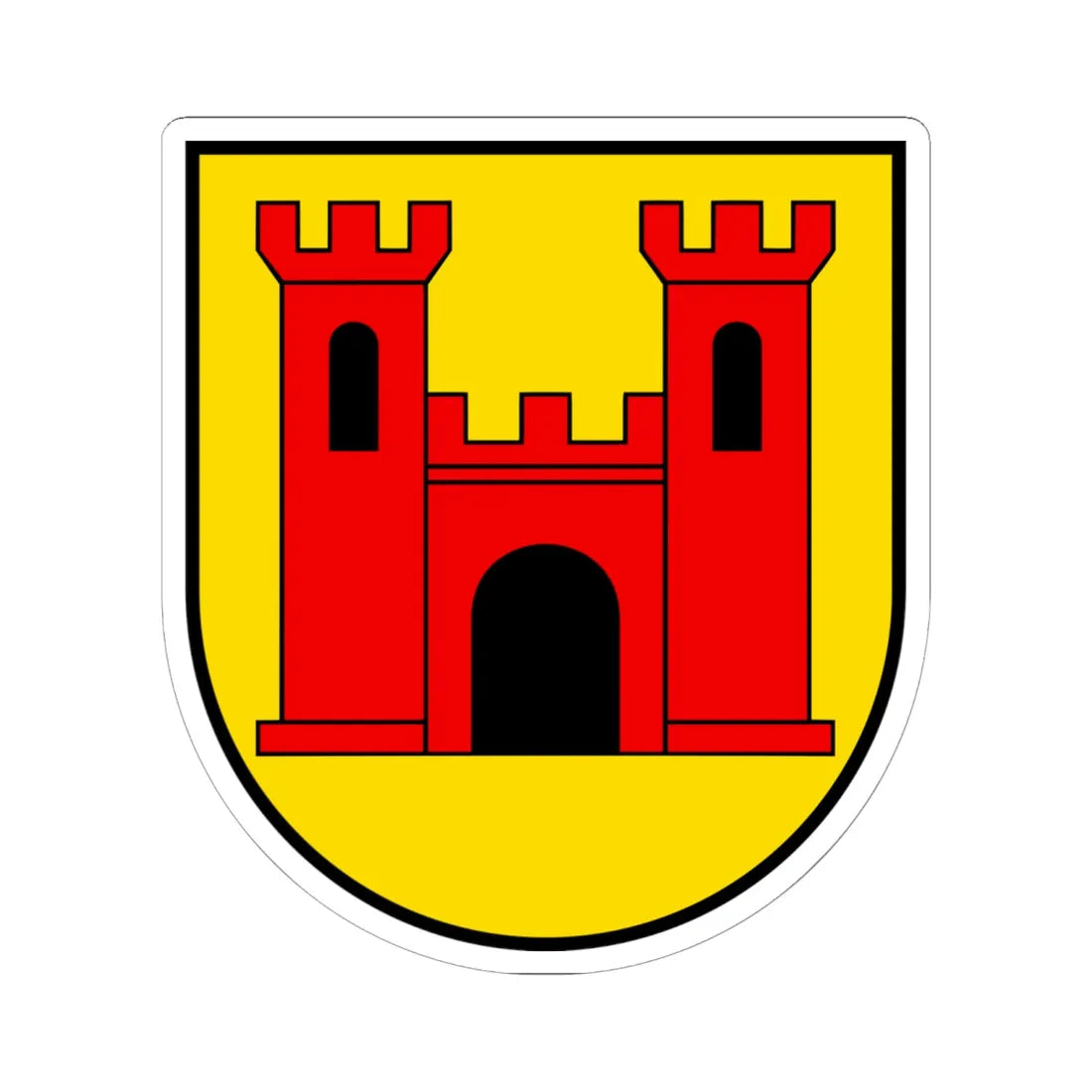 CHE Wolhusen COA 03 (Switzerland) (Coat of Arms) STICKER Vinyl Kiss-Cut Decal 6 Inch White - The Sticker Space