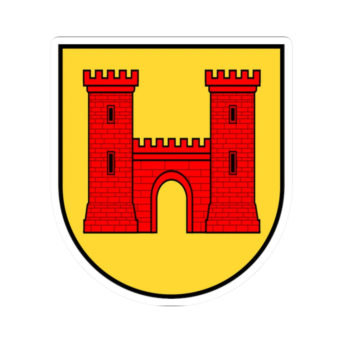 CHE Wolhusen COA (Switzerland) (Coat of Arms) STICKER Vinyl Kiss-Cut Decal 2 Inch White - The Sticker Space