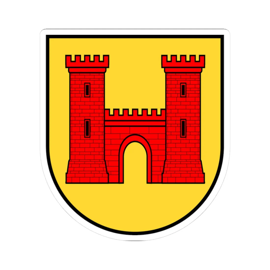 CHE Wolhusen COA (Switzerland) (Coat of Arms) STICKER Vinyl Kiss-Cut Decal 3 Inch White - The Sticker Space