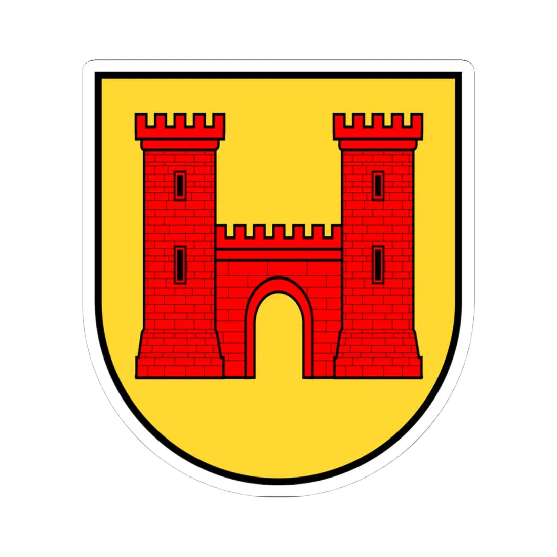 CHE Wolhusen COA (Switzerland) (Coat of Arms) STICKER Vinyl Kiss-Cut Decal 4 Inch White - The Sticker Space