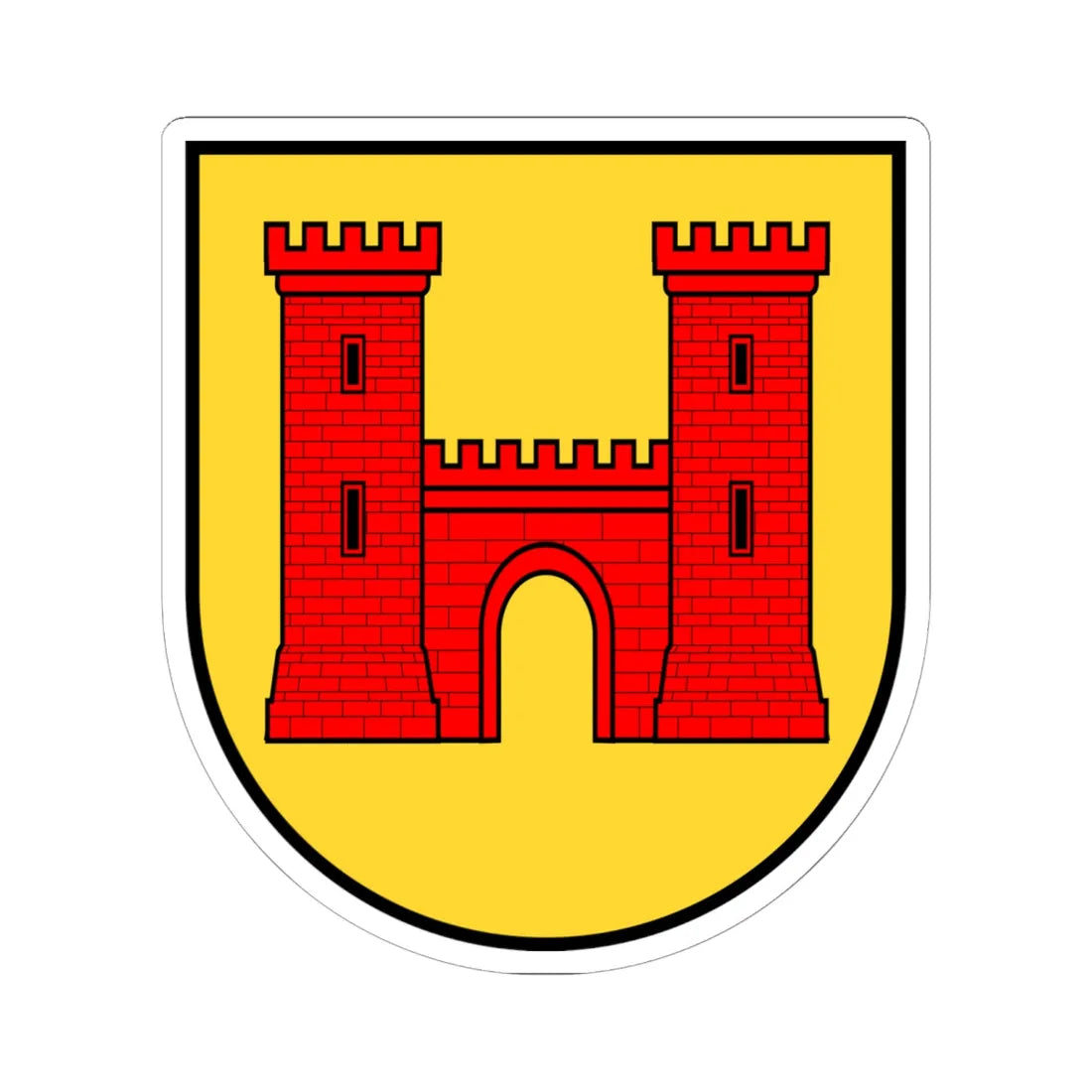 CHE Wolhusen COA (Switzerland) (Coat of Arms) STICKER Vinyl Kiss-Cut Decal 6 Inch White - The Sticker Space