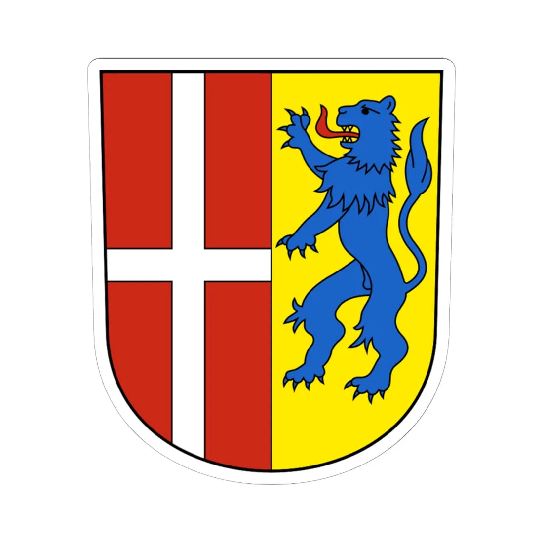 CHE Wollerau COA (Switzerland) (Coat of Arms) STICKER Vinyl Kiss-Cut Decal 6 Inch White - The Sticker Space