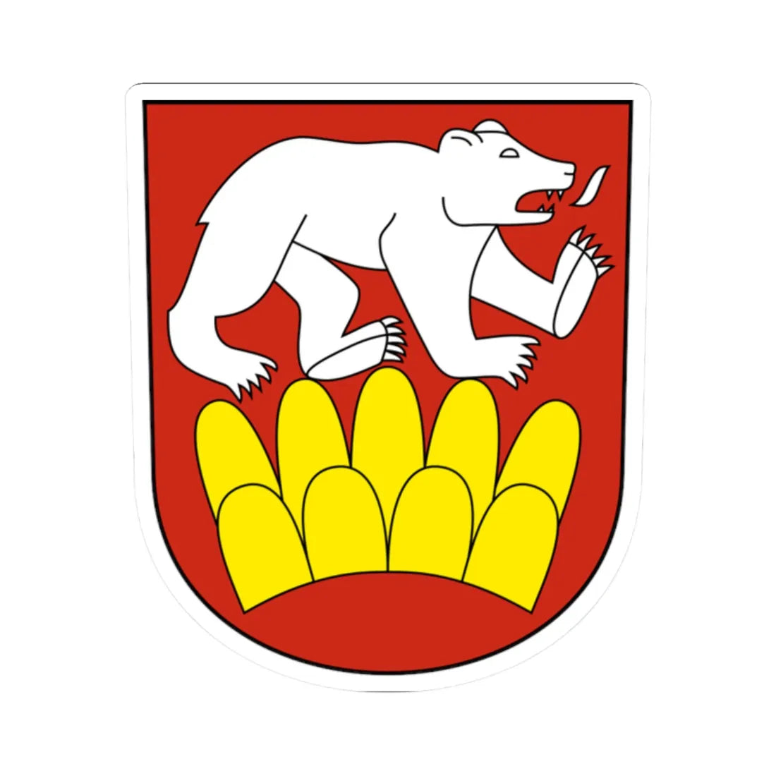 CHE Wuppenau COA (Switzerland) (Coat of Arms) STICKER Vinyl Kiss-Cut Decal 2 Inch White - The Sticker Space