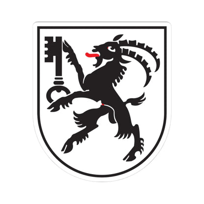 CHE Zizers COA (Switzerland) (Coat of Arms) STICKER Vinyl Kiss-Cut Decal 3 Inch White - The Sticker Space