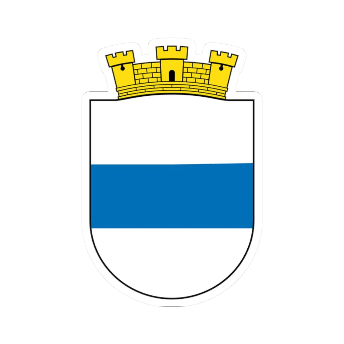 CHE Zug ZG COA (Switzerland) (Coat of Arms) STICKER Vinyl Kiss-Cut Decal 2 Inch White - The Sticker Space