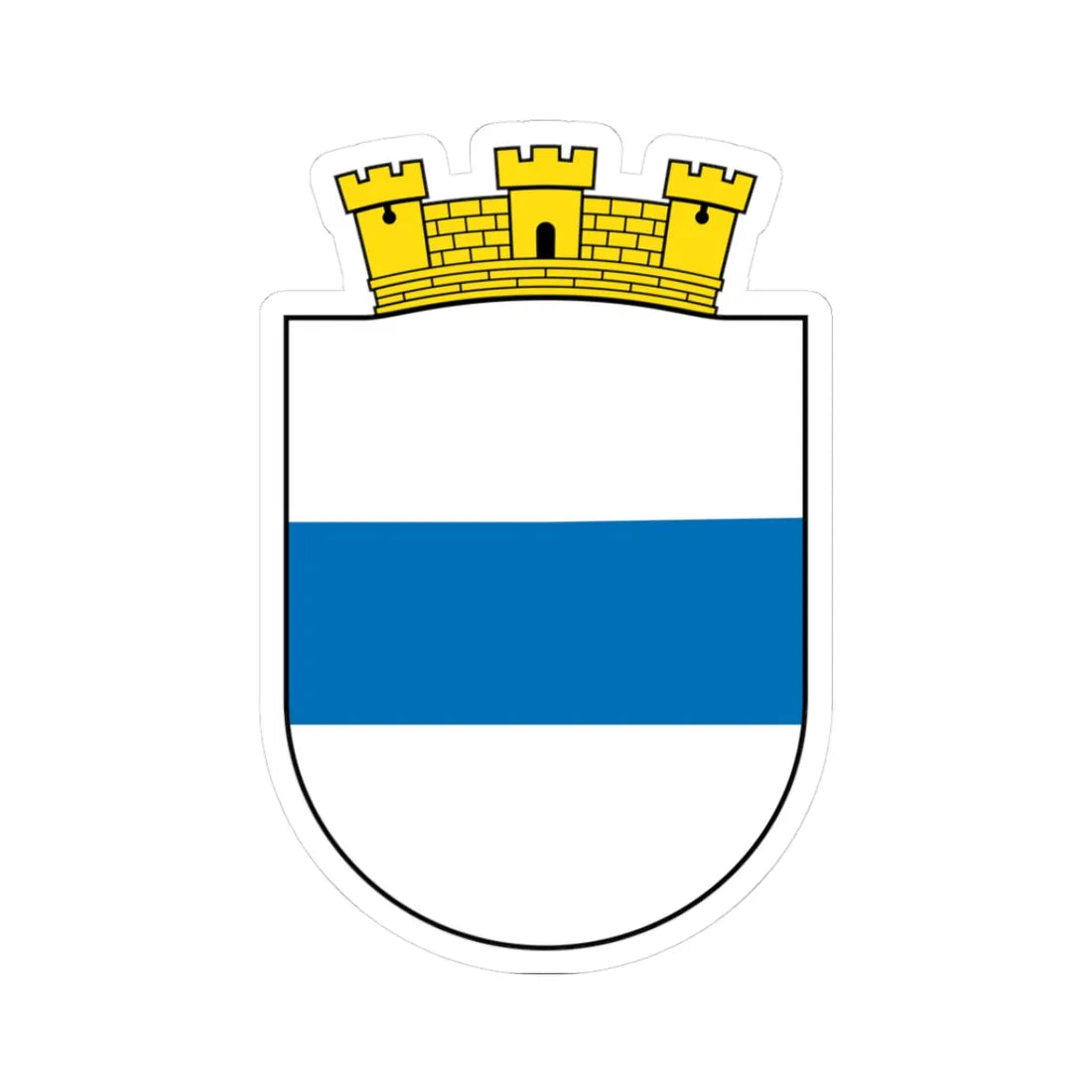CHE Zug ZG COA (Switzerland) (Coat of Arms) STICKER Vinyl Kiss-Cut Decal 3 Inch White - The Sticker Space