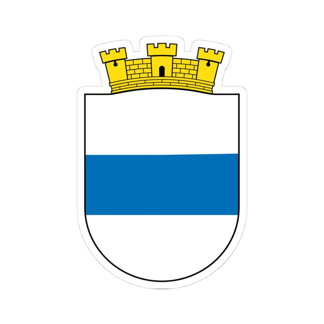 CHE Zug ZG COA (Switzerland) (Coat of Arms) STICKER Vinyl Kiss-Cut Decal 4 Inch White - The Sticker Space