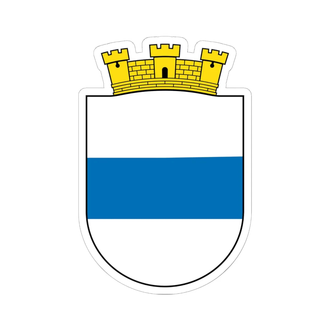 CHE Zug ZG COA (Switzerland) (Coat of Arms) STICKER Vinyl Kiss-Cut Decal 6 Inch White - The Sticker Space